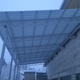 односкатный навес из профлиста